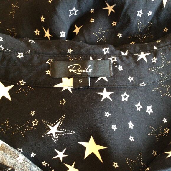 Rails Rocsi Shirt - Constellations Noemi Black Galaxy Sz S - Picture 6 of 8